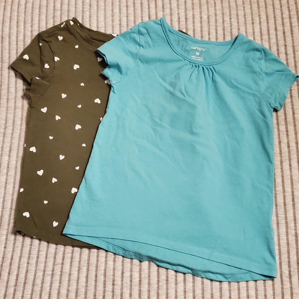 Carters and Old Navy Girls Tees. Size 4t.